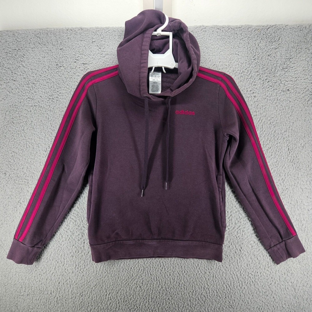 Adidas Women's XS Sweater Hoodie Marron Long Sleeve‎ Pockets XS